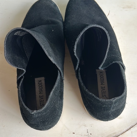 Steve Madden ‘Wrangle’ Black Suede Leather Heel Sneaker - size 7.5 - Picture 7 of 10